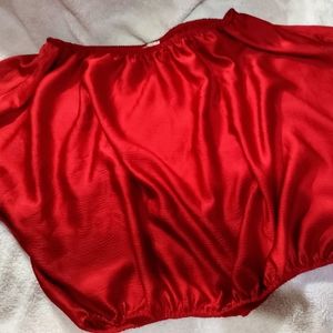 Off the shoulder red top